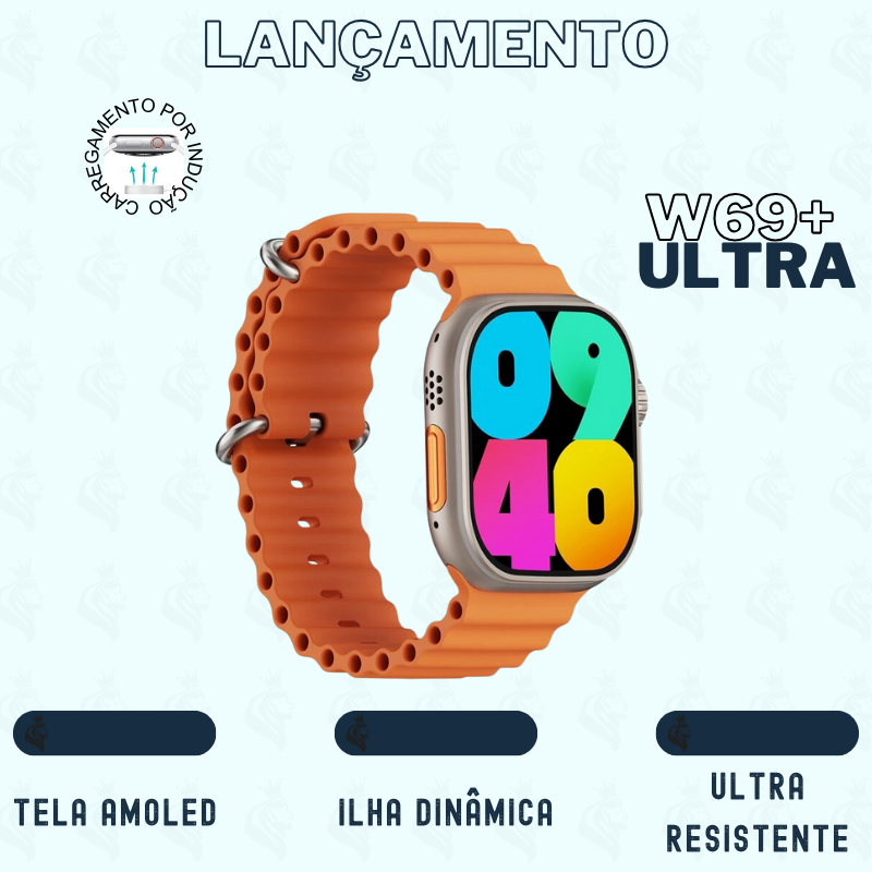 Smartwatch W69+ Ultra Serie 10 Tela Amoled | LANÇAMENTO 2024 [FRETE GRÁTIS]