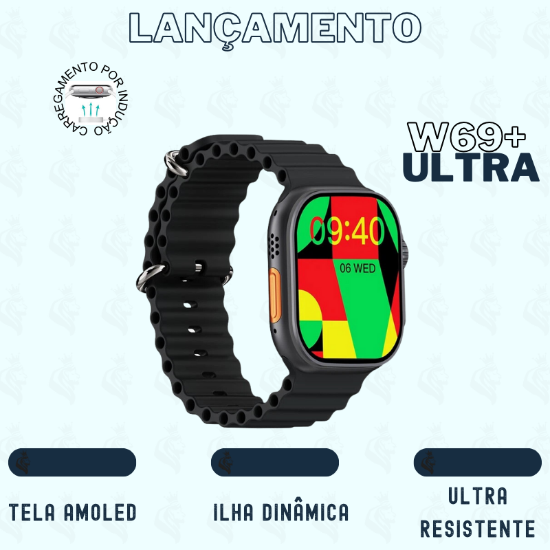 Smartwatch W69+ Ultra Serie 10 Tela Amoled | LANÇAMENTO 2024 [FRETE GRÁTIS]