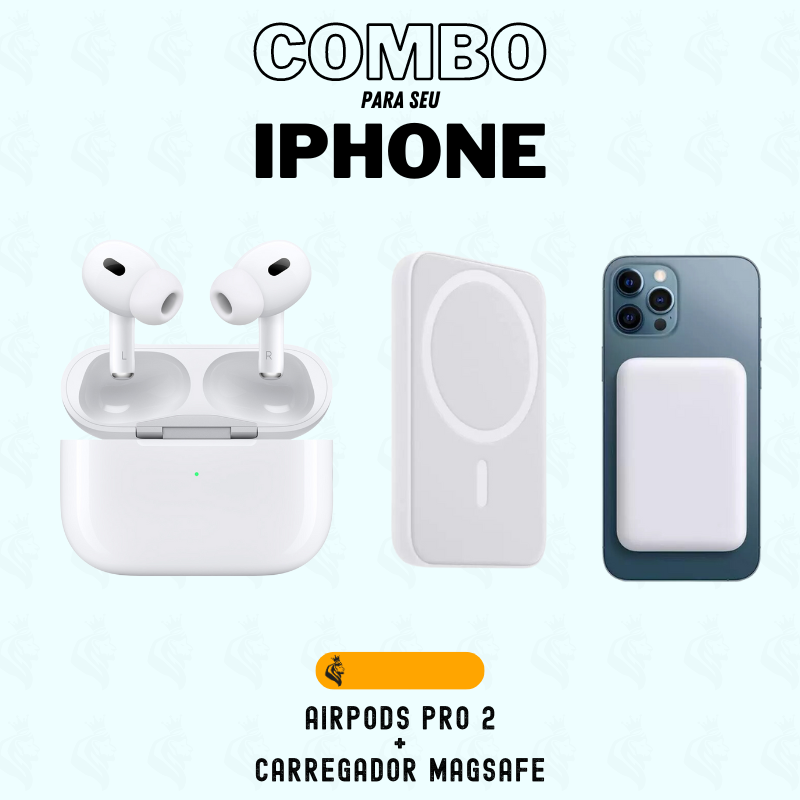 COMBO LIONTECH!! 🔥🔥 AIRPODS PRO 2 + CARREGADOR MAGSAFE