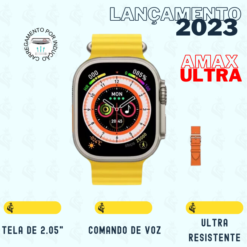 Novo Smartwatch relógio inteligente AMAX 9 Ultra Max 2023! Com 2