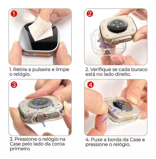 Case Transparente Para Smartwatch Ultra 41|49mm