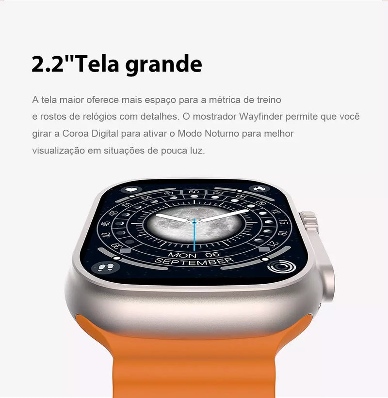 Smartwatch W68+ Ultra Max Serie 8 49mm [COMPRE 1 LEVE 2] - Trava Para Pulseiras | [FRETE GRÁTIS]