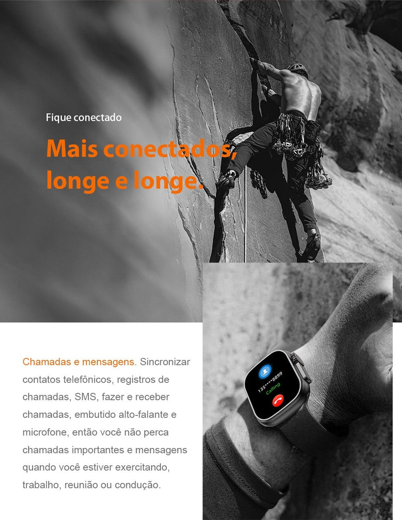 Smartwatch W68+ Ultra Max Serie 8 49mm [COMPRE 1 LEVE 2] - Trava Para Pulseiras | [FRETE GRÁTIS]